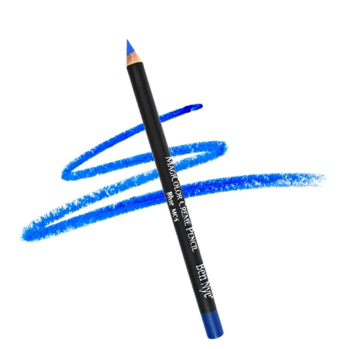 Ben Nye MagiColor Creme Pencil MC-5 Blue with swatch behind it