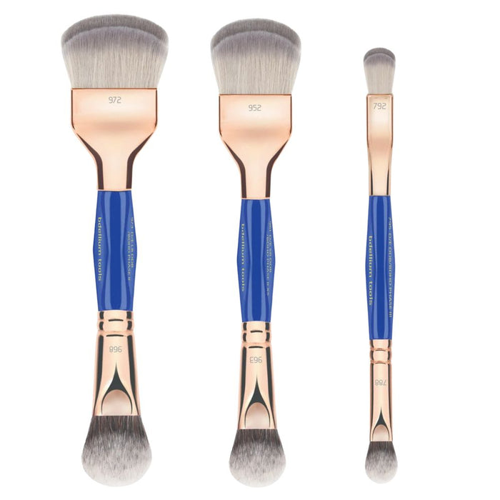 Bdellium Tools Golden Triangle Double-Ended Double Dome Blender/bdHD Brush 3 Piece Set