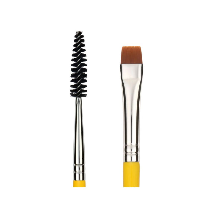 Bdellium Studio Brush 724 Double Ended Flat Definer/Spoolie closeup of both ends