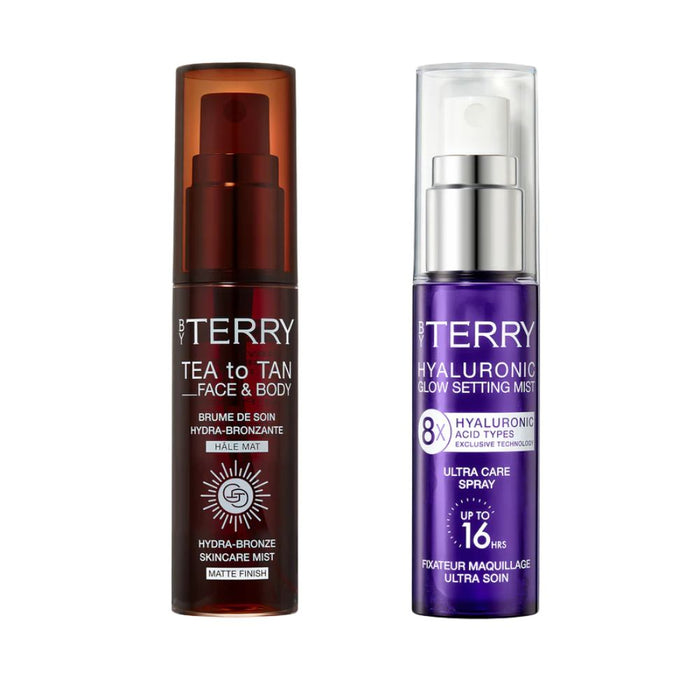 By Terry tea to Tan mist & hyaluronic Glow Setting mist bottles