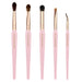 Bdellium Pink Golden Triangle Eyes Set brushes lined up next to each other