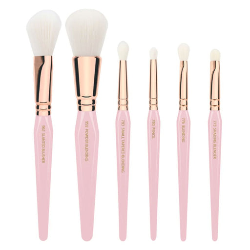 Bdellium Pink Golden Triangle Luminescent Set showing each brush next to each other