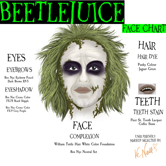 Beetlejuice Makeup Kit