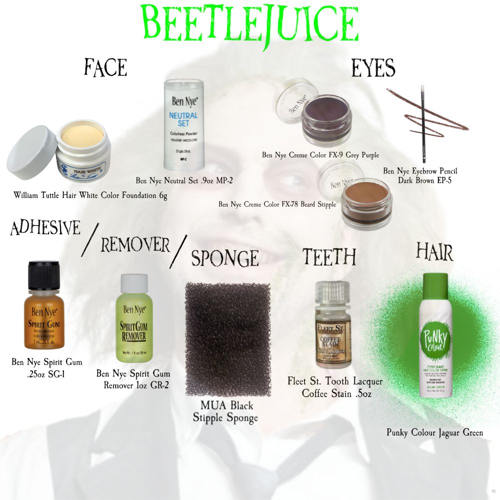 Beetlejuice makeup kit