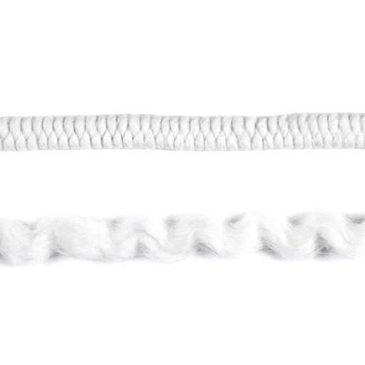Ben Nye Crepe Wool Hair WH-1 White: tight and expanded strands
