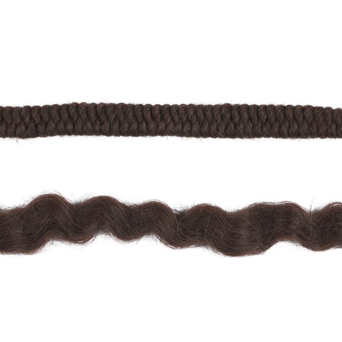 Ben Nye Crepe Wool Hair WH-12 Dark Brown: tight and expanded strands