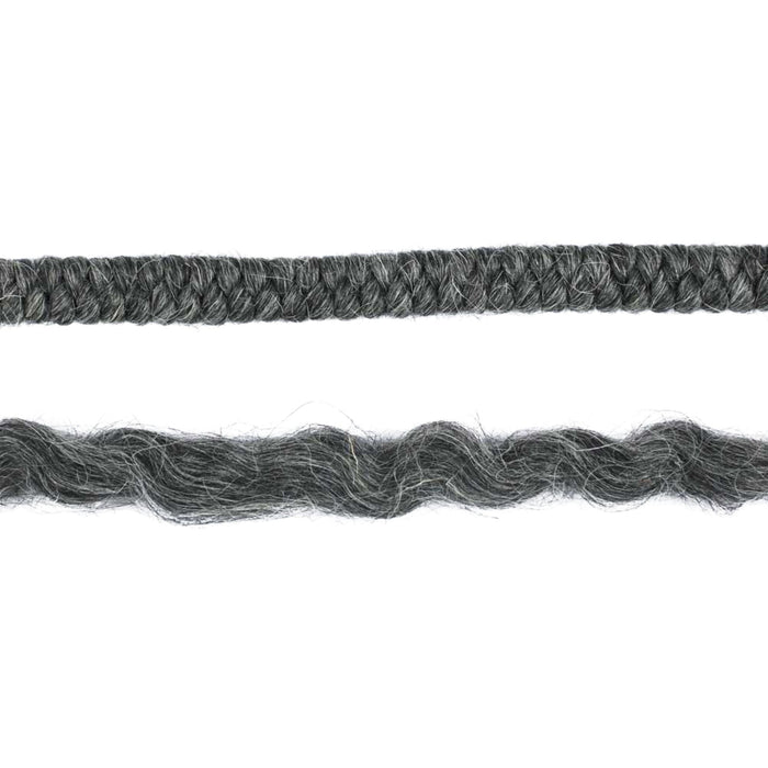 Ben Nye Crepe Wool Hair WH-21 Dark Grey: tight and expanded strands