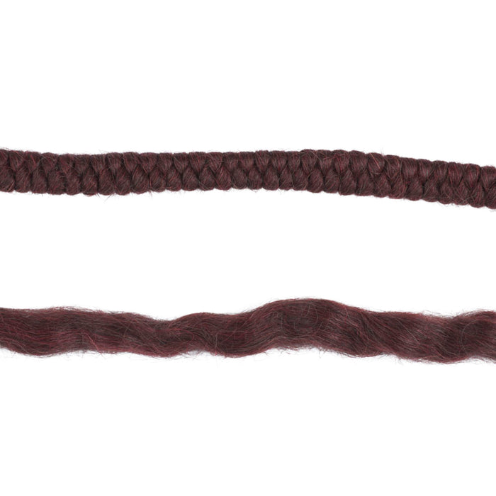 Ben Nye Crepe Wool Hair WH-7 Dark Auburn: tight and expanded strands