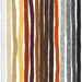 Ben Nye Crepe Wool Hair, all colors vertically lined up 