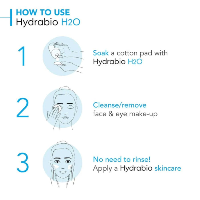 Bioderma Hydrabio H2O micellar water how to use 