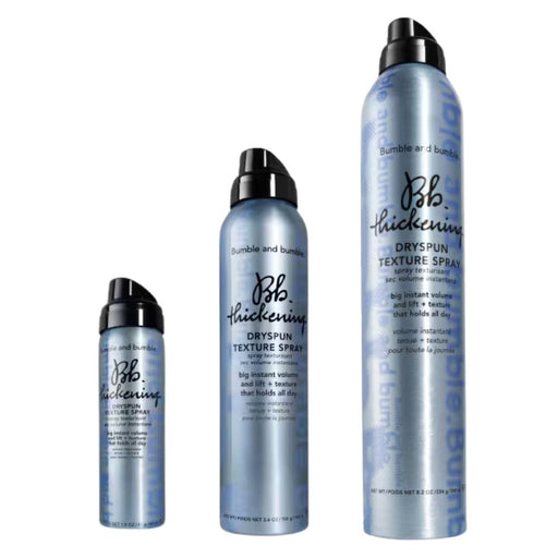 Bumble and Bumble Thickening Dryspun Texture Spray family picture of all sizes