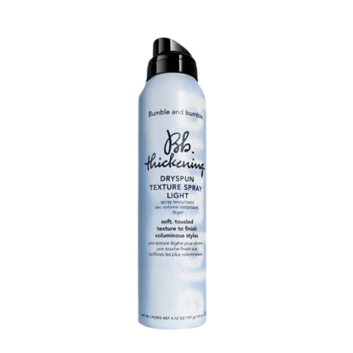 Bumble and Bumble Thickening Dryspun Texture Spray Light 4.12oz light blue can with continual spray top