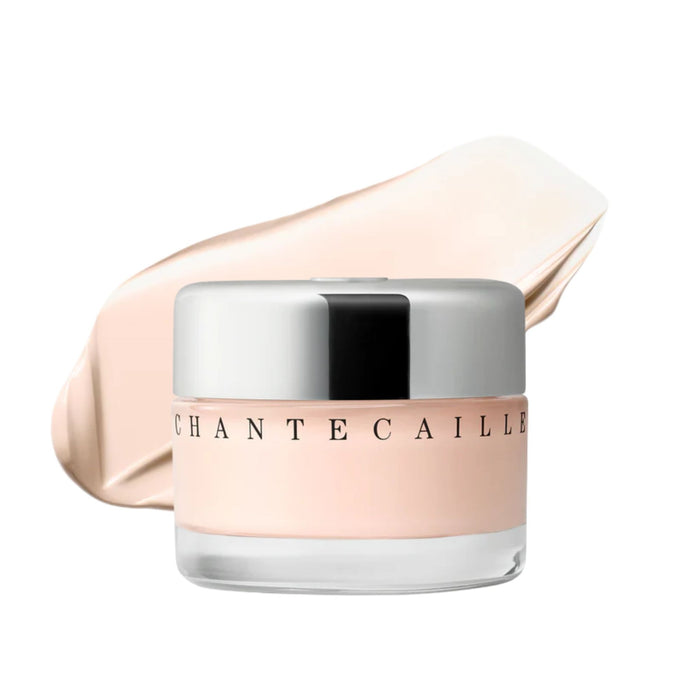 Chantecaille Future Skin Gel Foundation Aura 1oz jar with swatch behind