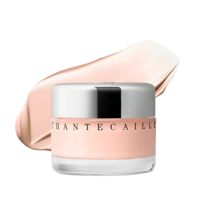 Chantecaille Future Skin Gel Foundation Petal 1oz jar with swatch behind