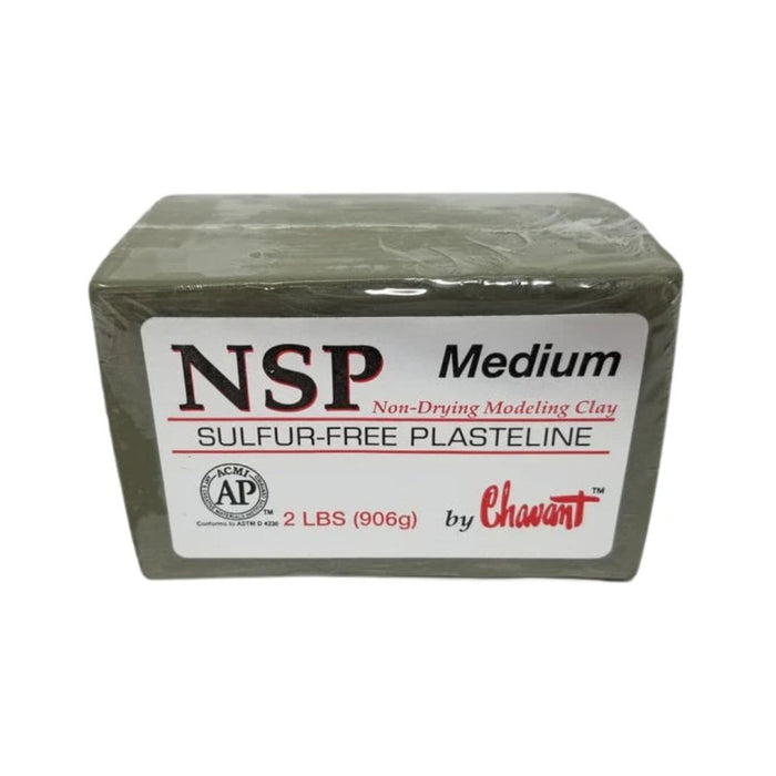 Chavant NSP Medium Clay 2 Lbs block green