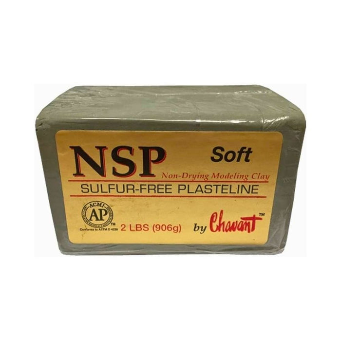 Chavant NSP Soft Clay 2 Lbs block green