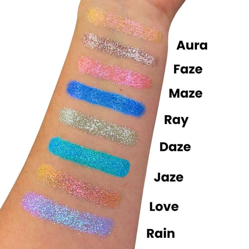 Cozzette Stargaze Glitter Pigment arm swatches