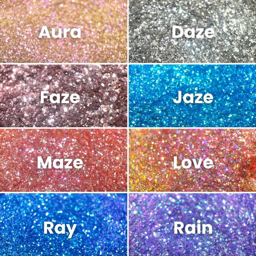 Cozzette Stargaze Glitter Pigment swatch chart