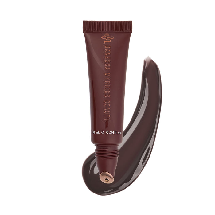 Danessa Myricks Glosswork 4D Lip Gloss Black Currant with swatch