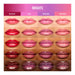 Danessa Myricks Glosswork 4D Lip Gloss Bright shade lip swatches on 5 varying skin tones