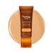Danessa Myricks Yummy Skin Serum Skin Tint 5 with Swatch behind product