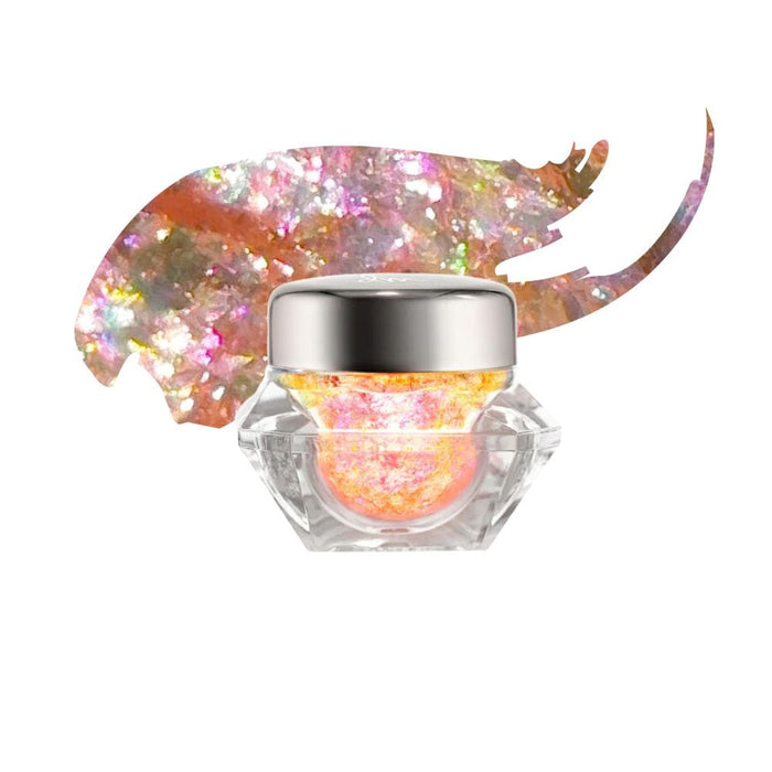 Infinite Chrome Flakes Monarch Jar with Color Swatch behind product