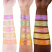 DM Twin Flames Lip Pigment shades on 3 different shades of arms
