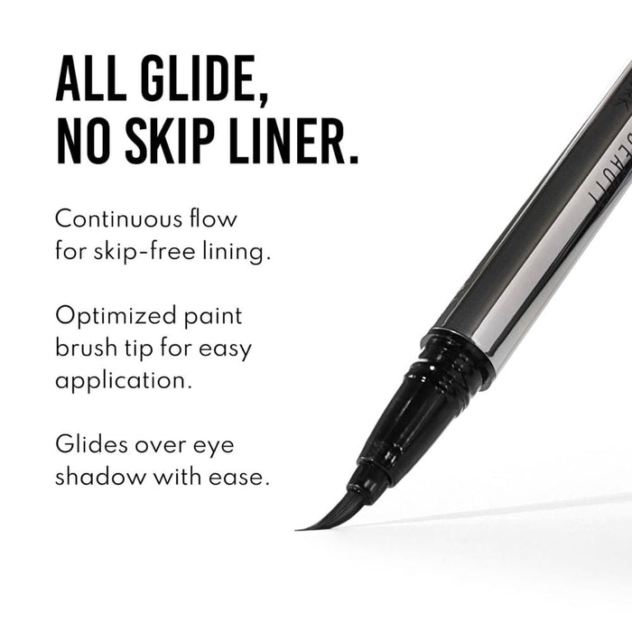 Danessa Myricks Linework Paintbrush Fluid Eyeliner Onyx key benefits