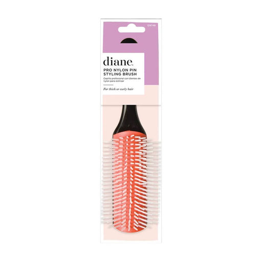Diane Pro Nylon Pin Styling Brush D9749 attached to packaging