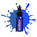 European Body Art Endura Fluoro Blue 1oz bottle with swatch behind