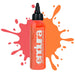 European Body Art Endura Fluoro Orange 4oz bottle with swatch behind