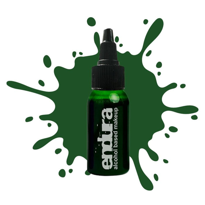 European Body Art Endura Green 1oz bottle with swatch behind