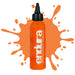 European Body Art Endura Orange 4oz bottle with swatch behind