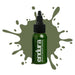 European Body Art Endura Pro Prime Green 1oz with swatch behind bottle