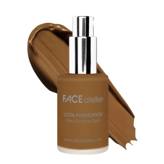 Face Atelier Ultra Foundation #12 Sable 1oz with swatch