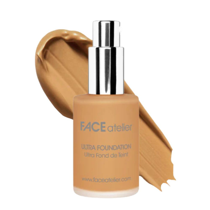 Face Atelier Ultra Foundation #8 Caramel 1oz with swatch