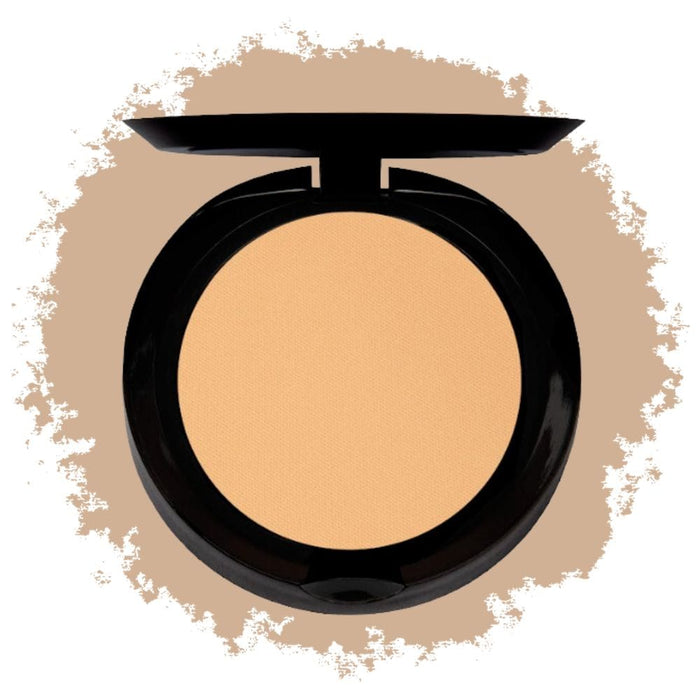Face Atelier Ultra Pressed Powder Medium with swatch behind product