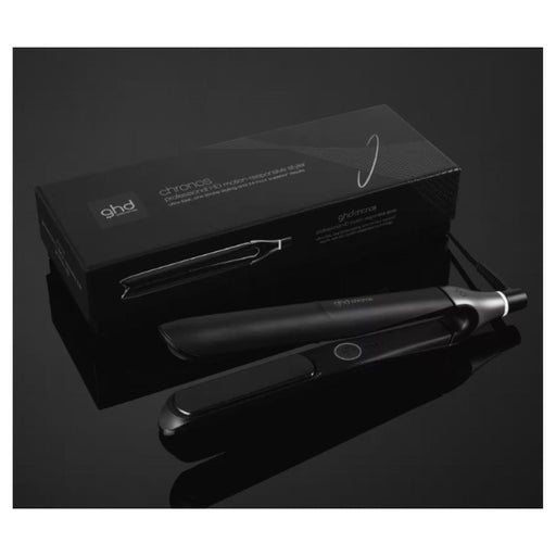 GHD Chronos Flat Iron Black with packaging