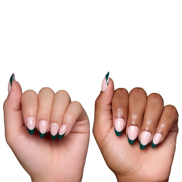 Glamnetic Press-On Nails Château worn on two different skin tones