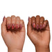 Glamnetic Press-On Nails Rose worn on two different skin tones