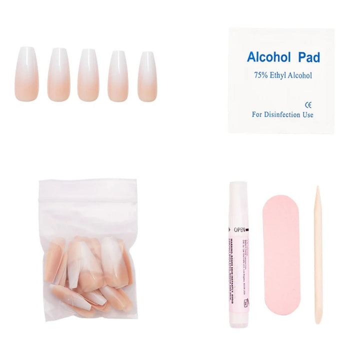 Glamnetic Press-On Nails Creme de Nude kit contents