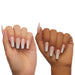 Glamnetic Press-On Nails Creme de Nude two different skin tones