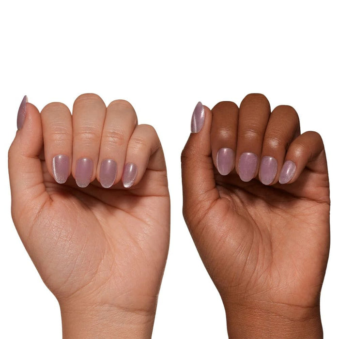 Glamnetic Press-On Nails fairy dust on two different skin tones