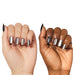 Glamnetic Press-On Nails Galactic on two different skin tones