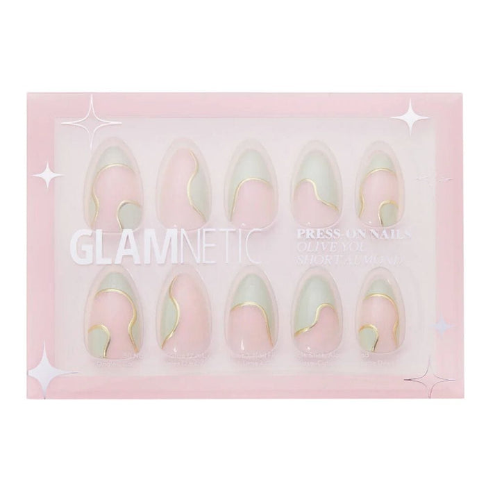 Glamnetic Press-On Nails Olive You in package
