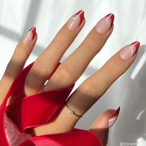 Glamnetic Press-On Nails Red Martini Stylized