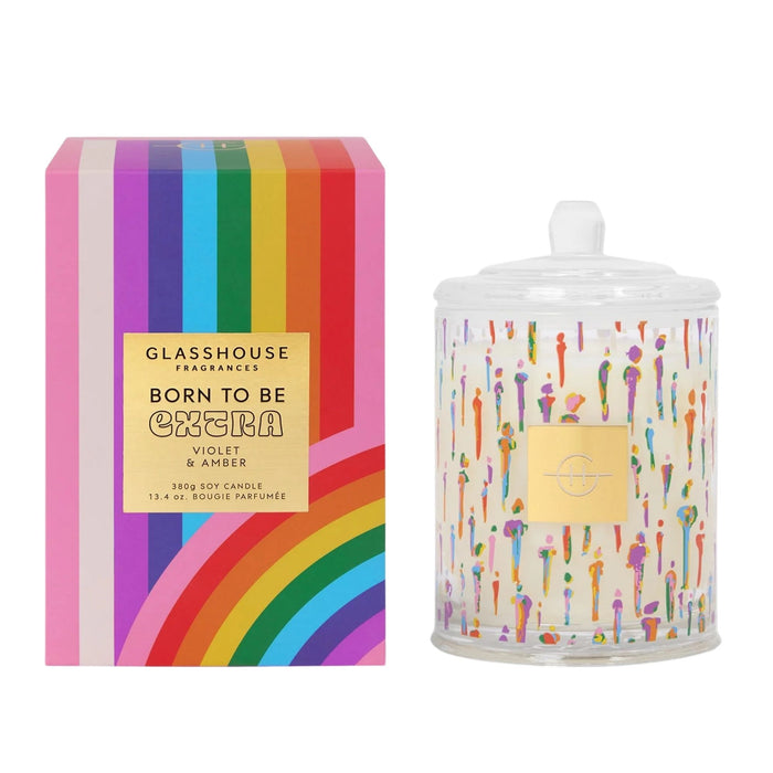 Glasshouse Fragrances Born To Be Extra Candle 13.4oz Pride