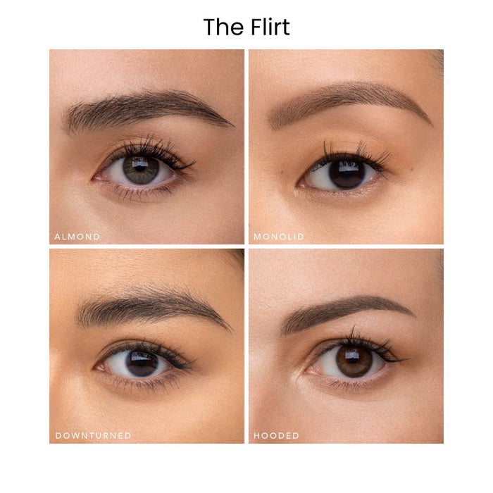 House Of Lashes Daily Collection The Flirt fitted on 4 different eye shapes