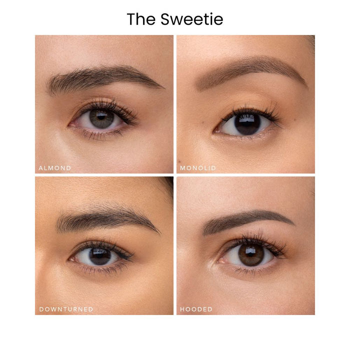 House Of Lashes Daily Collection The Sweetie fitted on 4 different eye shapes