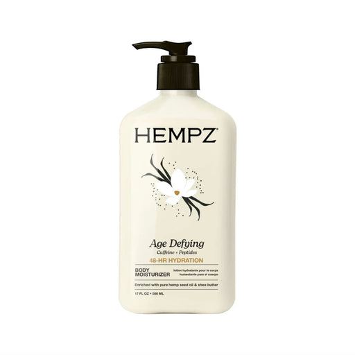 Hempz Age Defying Moisturizing Body Lotion with Peptides + Caffeine bottle with white background